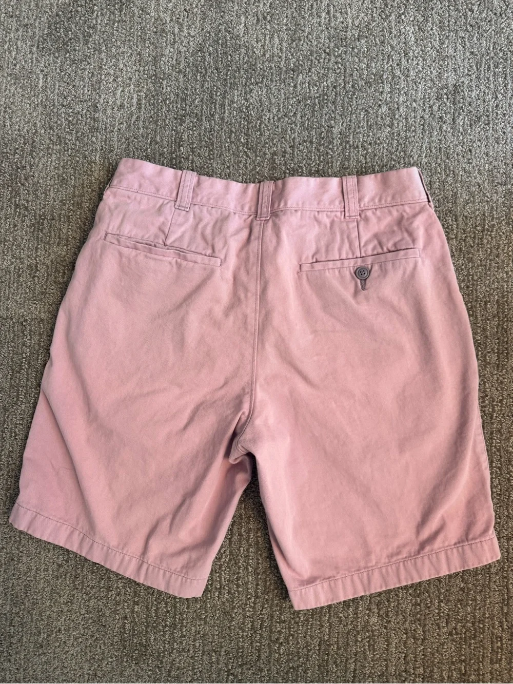 J. Crew Men’s Dusty  Pink Flat Front Chino Shorts size 30 waist 9” inseam